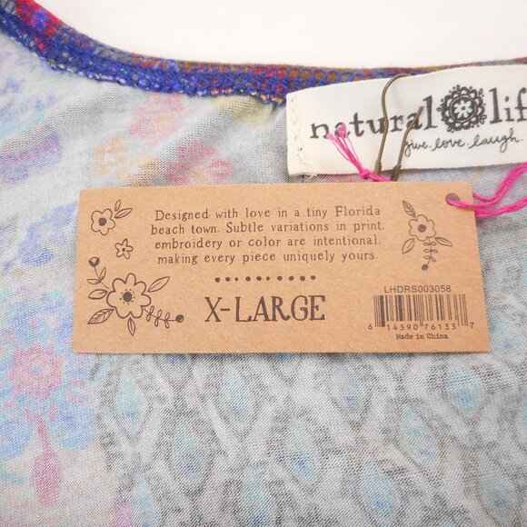 NWT Natural Life Opal ButterSoft Ballet Dress Size XL Patchwork Sleeveless Boho - Picture 10 of 12